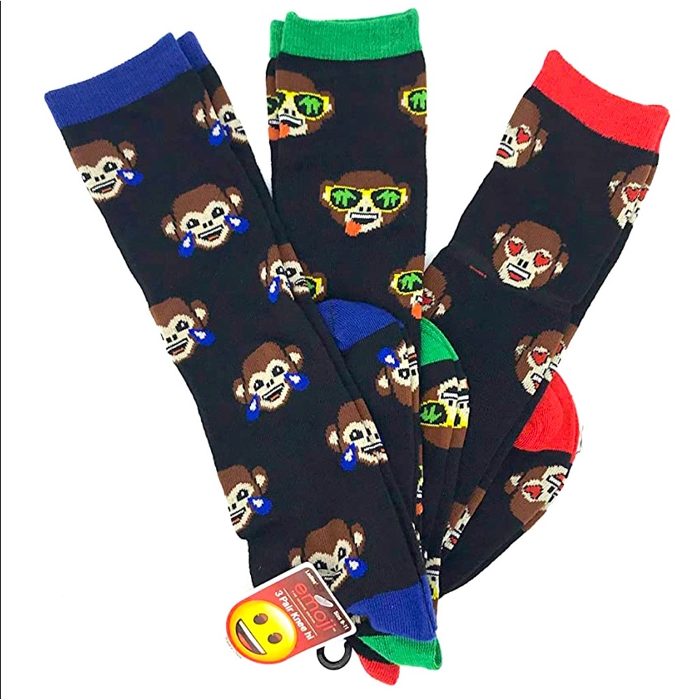 Monkey emoji knee highs